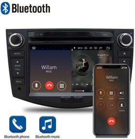 img 2 attached to 🚗 In Dash Navigation Car Stereo Radio for Toyota RAV4 2006-2012, 7" HD Touchscreen Android 10.0 Double Din DVD Player with Bluetooth, Carplay, Rear View Camera, 32G SD Card, 3.5mm Mic