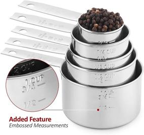 img 1 attached to 🥄 Stackable Measuring Cups Set - Laxinis World Stainless Steel 5 Piece (1)