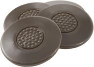 🔁 softtouch self-stick heavy duty non-slip surface grip pads - pack of 4, brown, 2.5 inch round logo