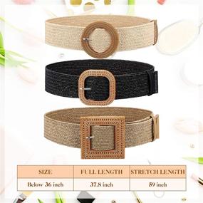 img 3 attached to 🌸 Bohemian Braided Elastic Stretch Accessory Pieces for Women's Belts