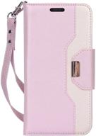 pink procase iphone 11 wallet case for women: stylish flip folio kickstand pu leather case with card holder wristlet hand strap - 2019 release logo