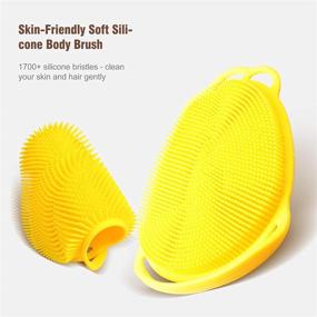 img 2 attached to 🧽 Soft Silicone Body Scrubber: Gentle Exfoliation for Sensitive Skin - 2 Pack Different Sizes