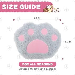 img 3 attached to 🐱 Cozy Self-Warming Cat Bed Mat: Plush and Non-Slip Pet Cushion for Indoor Cats and Small Dogs