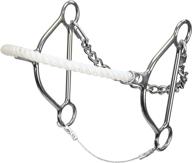 🐴 reinsman 960 beetle hackamore for horse with rope nose - 6" cheeks - stage c, silver/white logo