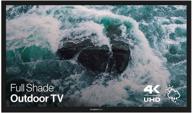 furrion aurora full shade series 49-inch weatherproof 4k ultra-high definition led outdoor television - enjoy outdoor entertainment with auto-brightness control - black logo