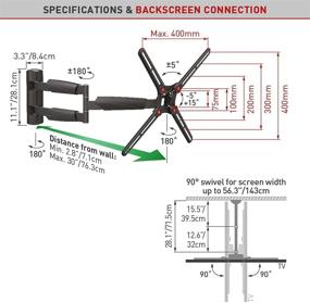 img 1 attached to 📺 Barkan Long TV Wall Mount: 13-65 inch Full Motion Articulating Bracket, 4 Movement - Fits Flat/Curved Screen, Holds up to 79lbs, Extremely Extendable