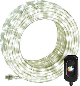 img 4 attached to 🌲 Waterproof Outdoor LED Rope Lights - SURNIE 50ft Bright White 12V Low Voltage Dimmable 6500K Daylight Clear Rope Light Flexible Cuttable for Deck Patio Camping Landscape Lighting - Indoor/Outdoor Decor