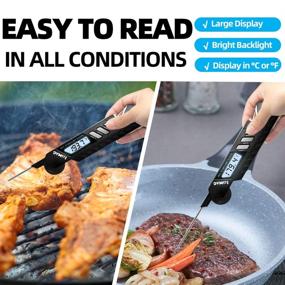 img 2 attached to 🌡️ LeoMAG Digital Meat Thermometer - Instant Read, IP67 Waterproof, with Probe, Backlight and Magnet - for Cooking Food in Kitchen, Grill, BBQ, Candy, Smoker, Oven