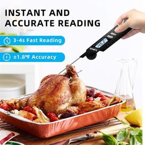 img 3 attached to 🌡️ LeoMAG Digital Meat Thermometer - Instant Read, IP67 Waterproof, with Probe, Backlight and Magnet - for Cooking Food in Kitchen, Grill, BBQ, Candy, Smoker, Oven