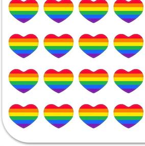 img 3 attached to Colorful Rainbow Pride Heart Planner Calendar Scrapbook Craft Stickers for LGBTQ+ Community