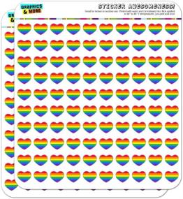 img 4 attached to Colorful Rainbow Pride Heart Planner Calendar Scrapbook Craft Stickers for LGBTQ+ Community