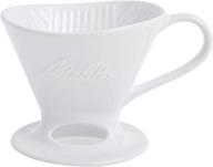 ☕ melitta glossy white 1-cup porcelain pour-over cone coffeemaker logo