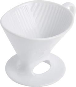 img 2 attached to ☕ Melitta Glossy White 1-Cup Porcelain Pour-Over Cone Coffeemaker