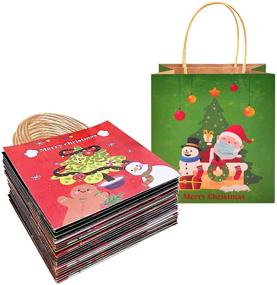 img 4 attached to Christmas Gift Bags 24Pcs Kraft