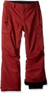 👖 volcom boys' big insulated cargo snow pant with 2-layer shell logo