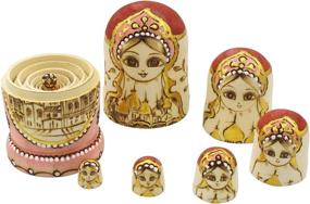 img 2 attached to 🪆 Winterworm Handmade Traditional Matryoshka Decorative Novelty & Gag Toys