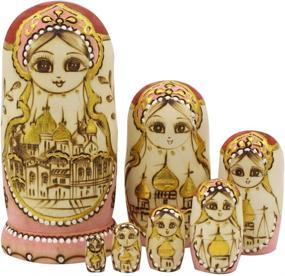 img 4 attached to 🪆 Winterworm Handmade Traditional Matryoshka Decorative Novelty & Gag Toys