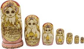 img 1 attached to 🪆 Winterworm Handmade Traditional Matryoshka Decorative Novelty & Gag Toys