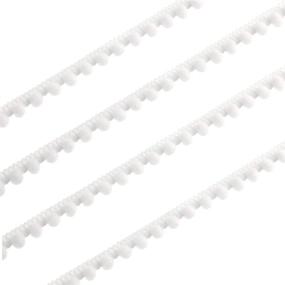 img 1 attached to White Mini Pom Pom Trim Ball Fringe Ribbon - Sewing Accessory for DIY Crafts & Home Decoration, 10 Yards