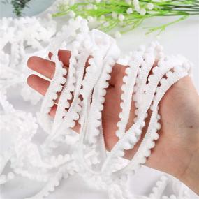 img 3 attached to White Mini Pom Pom Trim Ball Fringe Ribbon - Sewing Accessory for DIY Crafts & Home Decoration, 10 Yards