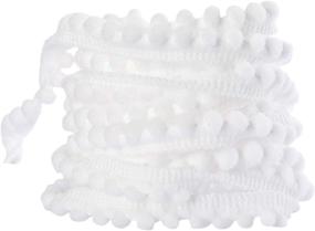 img 4 attached to White Mini Pom Pom Trim Ball Fringe Ribbon - Sewing Accessory for DIY Crafts & Home Decoration, 10 Yards