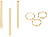 💍 40pcs gold vertical bar and round ring charms: the ultimate jewelry diy making collection logo