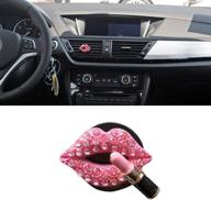 украшение для автомобиля bling car decor lips car air vent clip charm логотип