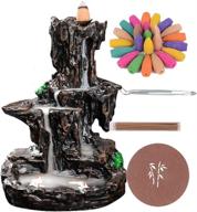 🏞️ soyo backflow incense burner: mountain river waterfall fountain kit with 120 cones логотип