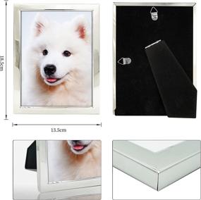 img 2 attached to 🖼️ Silver Metal Photo Frames: 5x7 Picture Frames for Tabletop Display, Wall Decoration & Ideal Gifts for Family