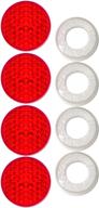 🔴 cruiser accessories 82226 reflective red license plate frame fastener caps logo