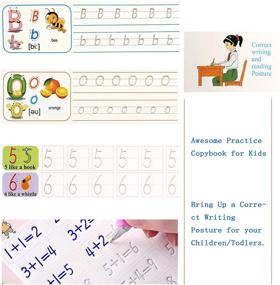 img 3 attached to 📚 IGIYI Magic Practice Copybook Board Tablets: Reusable Handwriting Workbook Sheets for Kids- English Alphabet Writing & Calligraphy Tracing - 4 Pcs Set