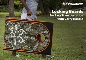 img 3 attached to 🎯 Triumph Realtree Classic 2x3 Cornhole Set - Includes 2 Realtree Boards, 8 Weatherproof Cornhole Bags