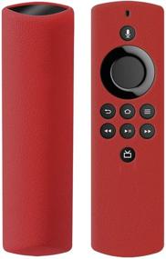 img 4 attached to 📱 Red Remote Cover Replacement for TV Stick Lite 2020 Control - Silicone Protective Case with Lanyard