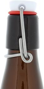 img 2 attached to Amber Glass Swing Top Bottles - 16.9oz, 12 Pack - Perfect for Reusable Homebrewing