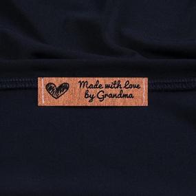 img 3 attached to 🧵 Wunderlabel Handcrafted with Love by Grandma Granny Granma Mix Thread Craft Art Fashion Woven Ribbon Ribbons Tag Clothing Sewing Sew Clothes Garment Fabric Material Embroidered, Black on Orange, Pack of 25 Labels