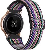 uhkz 20mm nylon elastic watch bands compatible with samsung galaxy watch active 2 44mm 40mm/watch 3 41mm/galaxy watch 42mm/gear s2 cell phones & accessories logo