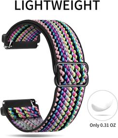 img 2 attached to UHKZ 20Mm Nylon Elastic Watch Bands Compatible With Samsung Galaxy Watch Active 2 44Mm 40Mm/Watch 3 41Mm/Galaxy Watch 42Mm/Gear S2 Cell Phones & Accessories