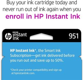 img 1 attached to 🔵 Картридж с голубой чернилой HP 951 - совместим с принтерами OfficeJet - Подходит для программы Instant Ink.