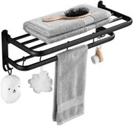 🚿 double bar bathroom towel rack by xingle group - wall mount kitchen towel rack, sus304 stainless steel, matte black 22-inch rack for bathroom, poolside, bedroom logo