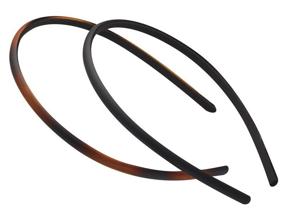 img 2 attached to 💇 Revlon Soft Touch Headbands, 2 Pack, brown/black - Comfortable and Stylish Hair Accessories