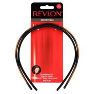 💇 revlon soft touch headbands, 2 pack, brown/black - comfortable and stylish hair accessories logo