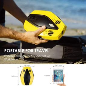 img 2 attached to Compact 1080p Full HD Underwater Drone with Camera - CHASING Dory: Real Time Viewing, APP Remote Control, Portable Carrying Case, WiFi Buoy, 49 ft Tether, ROV (Yellow)