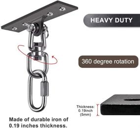 img 1 attached to 🎯 Dolibest Heavy Bag Hanger: Versatile Mount Hook for Suspension Trainers, Yoga Swing, Hammock, and Resistance Bands with 360° Rotation