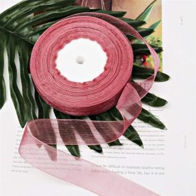 img 1 attached to 🎀 50 Yards of Pink Series Organza Sheer Chiffon Ribbon - Ideal for Gift Wrapping, Weddings, Birthdays, and More!