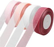 🎀 50 yards of pink series organza sheer chiffon ribbon - ideal for gift wrapping, weddings, birthdays, and more! logo