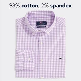 img 2 attached to Одежда и рубашки Vineyard Vines Classic Gingham Stretch для мужчин