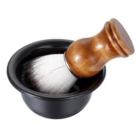 img 3 attached to 🪒 Ultimate Aethland Men's Shaving Brush Kit: Luxurious Soft Hair Brush, Stainless Steel Holder & Acrylic Soap Bowl - Perfect Barber Shave Set for Men
