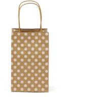 🎁 premium quality natural brown kraft bags for birthday parties - 24ct polkadots gift favor bag set, biodegradable paper logo