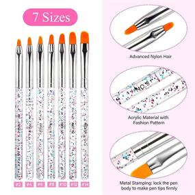 img 1 attached to 💅 21 Pieces Transparent Acrylic Nail Art Brush Set for UV Gel, Nail Painting & Dotting - Perfect for Salon or DIY Nail Art