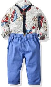 img 3 attached to Joycebaby Toddler Clothes Hawaiian Suspenders Boys' Clothing at Clothing Sets